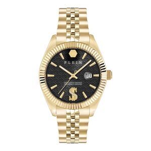 Philipp Plein Date Superlative Crystal Watch Gold Mens